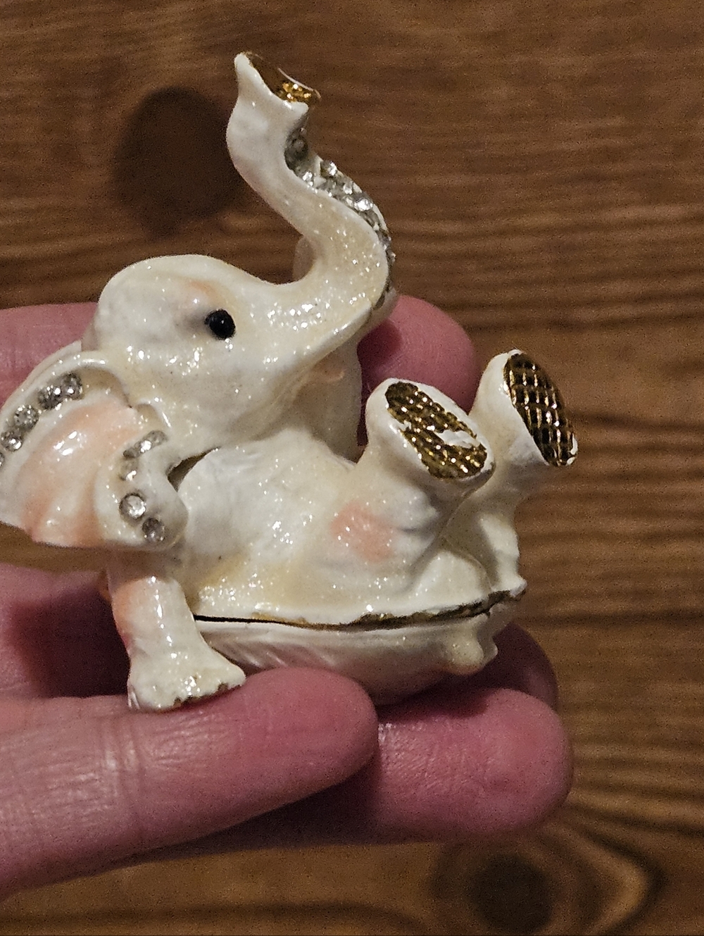 Elephant trinket box Rhinestone - Picture 4 of 7